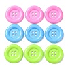 CRASPIRE 30Pcs 3 Colors Plastic Button BUTT-CP0001-02-1