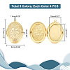 12Pcs 3 Colors Brass Locket Pendants FIND-PH0010-32-2