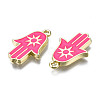 Spray Painted Alloy Pendants PALLOY-Q436-009C-NR-2