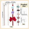 Polyester Bow Storage Wall Pendant Decoration HJEW-OC00107-2