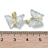 Golden Rack Plating Brass Micro Pave Cubic Zirconia Pendants KK-R161-06G-07-3