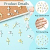 8Pcs 4 Styles Rack Plating Brass Pendants KK-YW0004-10-5