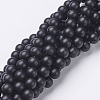 Natural Black Agate Beads Strands X-G-D543-6mm-1