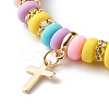 Handmade Polymer Clay Beads Stretch Bracelets BJEW-JB06488-6