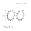 Non-Tarnish 304 Stainless Steel Hoop Earrings for Women QX9021-16-1