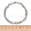 304 Stainless Steel Cable Chain Bracelets for Women Men LS-BJEW-F529-04P-5