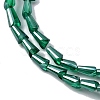 Transparent Electroplate Glass Beads Strands EGLA-H107-02A-PL03-3