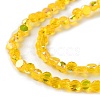 Transparent Electroplate Glass Beads Strands GLAA-Q099-A01-12-3