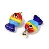 Handmade Lampwork Pendants LAMP-A007-01G-05-2