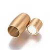 Ion Plating(IP) 304 Stainless Steel Magnetic Clasps with Glue-in Ends STAS-I120-57B-G-2