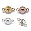 Rack Plating Brass Magnetic Clasps with Loops KK-F801-02A-M-1