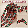 10 Yards Ethnic Style Polyester Jacquard Flower Ribbon OCOR-PH0004-86B-4