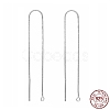 Anti-Tarnish Rhodium Plated 925 Sterling Silver Stud Earring Findings STER-E051-C-01P-5