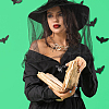 12Pcs Witch Hat and Broom Charm Pendant Brooches JEWB-FH00018-5