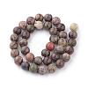 Natural Flower Agate Beads Strands G-Q462-10mm-34-2