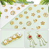 100Pcs 10 Styles Brass Bead Caps for DIY Hair Decoration Accessories KK-PH0005-72-4