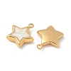 304 Stainless Steel Enamel Charms STAS-V015-37G-2