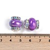 Resin Beads with Brass Rhinestone Rondelle KK-H490-05P-4