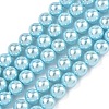 Electroplated Shell Pearl Beads Strands BSHE-G041-6mm-03-1