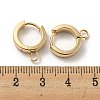 201 Stainless Steel Huggie Hoop Earrings Findings STAS-A167-01S-G-3