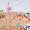 1Bag Rotatable Wooden Yarn Spinner for Knitting Ribbon Tape Rope AJEW-WR0003-57-4