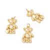 Brass Micro Pave Clear Cubic Zirconia Pendants KK-G415-26G-1