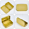 4Pcs 4 Colors Iron Jewelry Storage Boxes with Hinged Lid CON-SP0001-19-4