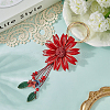 Leather and Alloy Keychain HJEW-WH20022-04B-03-3