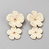 Ally with Raffia Grass Studs Earrings EJEW-WH20011-03E-1