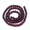 Mozambique Import Natural Grade AAAA Garnet Round Beads Strands G-E300-AAAA-4mm-3