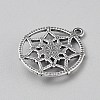 Tibetan Style Alloy Pave Synthetic Turquoise Pendants PALLOY-CJC0025-01AS-E-2