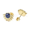 Natural Lapis Lazuli Stud Earrings EJEW-K288-01G-05-2