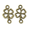 Tibetan Style Alloy Shamrock Connector Charms TIBE-I026-6013AB-1