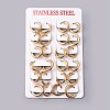 Ion Plating(IP) 304 Stainless Steel Huggie Hoop Earrings LS-EJEW-O087-06C-3