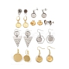 Stainless Steel Stud Dangle Earring Findings & Dangle Earring Findings & Stud Earring Findings STAS-XCP0001-82-1