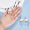 2 Pairs 2 Style Alloy Cloud Chandelier Earrings EJEW-FI0002-24-3