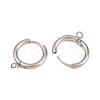 316 Stainless Steel Huggie Hoop Earring Findings EJEW-B158-01C-P-2