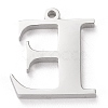 Tarnish Resistant 304 Stainless Steel Letter Pendant Rhinestone Settings STAS-J028-01E-2