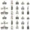 75Pcs 15 Styles Tibetan Style Alloy Tube Bails FIND-FS0004-50-2