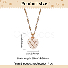 ANATTASOUL 8Pcs 8 Style Natural Mixed Gemstone Heart Pendant Necklaces Set NJEW-AN0001-48-2