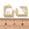 Brass Micro Pave Cubic Zirconia Pendants KK-A295-02B-G-3