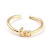 Constellation/Zodiac Sign Brass Cuff Rings RJEW-J074-05G-G-1