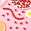 60Pcs Handmade Lampwork 3D Strawberry Beads LAMP-LT0001-03-5