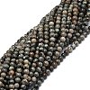 Natural Fluorescent Syenite Rock(Glow under UV Light) Beads Strands G-G789-02A-1