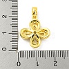 Brass Micro Pave Clear Cubic Zirconia Pendants KK-P263-06B-G-3