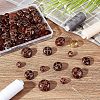 100Pcs 1-Hole Plastic Buttons BUTT-CA0001-05B-4