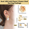 14Pcs Brass Stud Earrings Findings KK-BBC0020-88-2