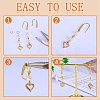 20Pcs Brass Micro Pave Clear Cubic Zirconia Earring Hooks ZIRC-SZ0005-08-4