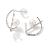 Natural Pearl Stud Earrings for Women EJEW-C083-02P-2