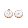 Light Gold Plated Alloy Enamel Charms ENAM-T010-01G-2